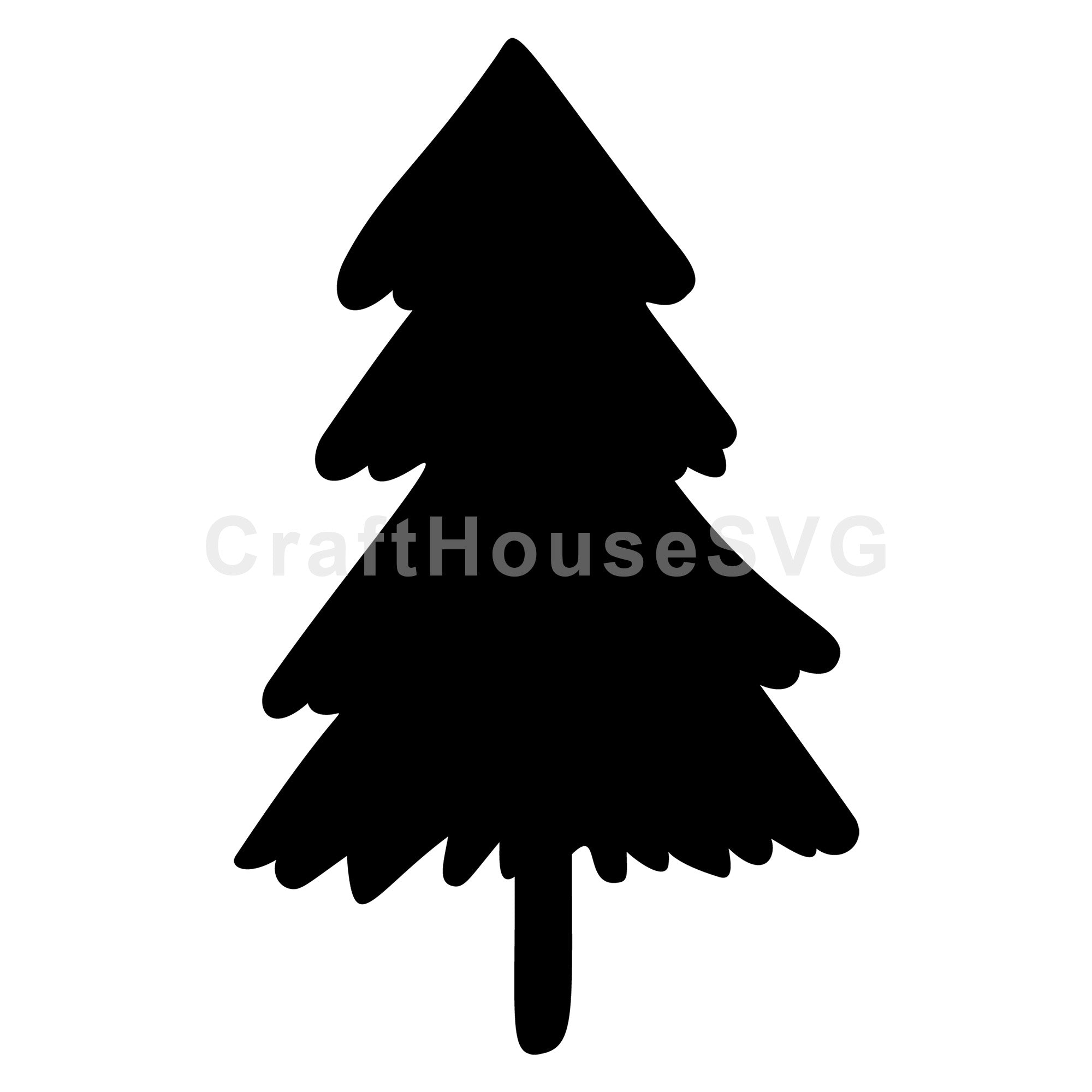 Classic Christmas Tree Silhouette SVG