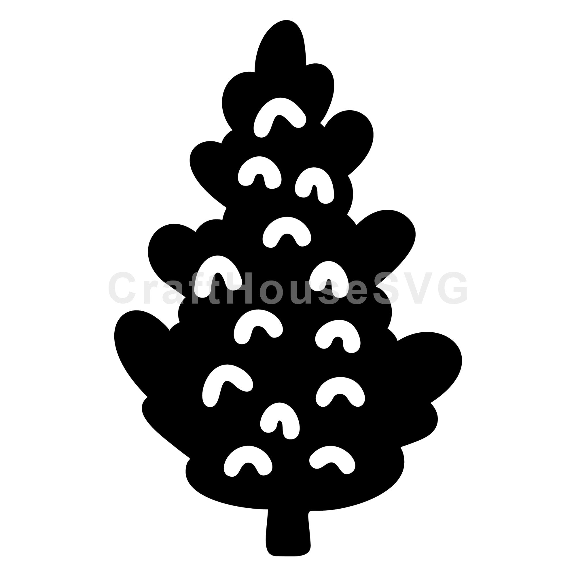 Rounded Minimal Christmas Tree Silhouette SVG