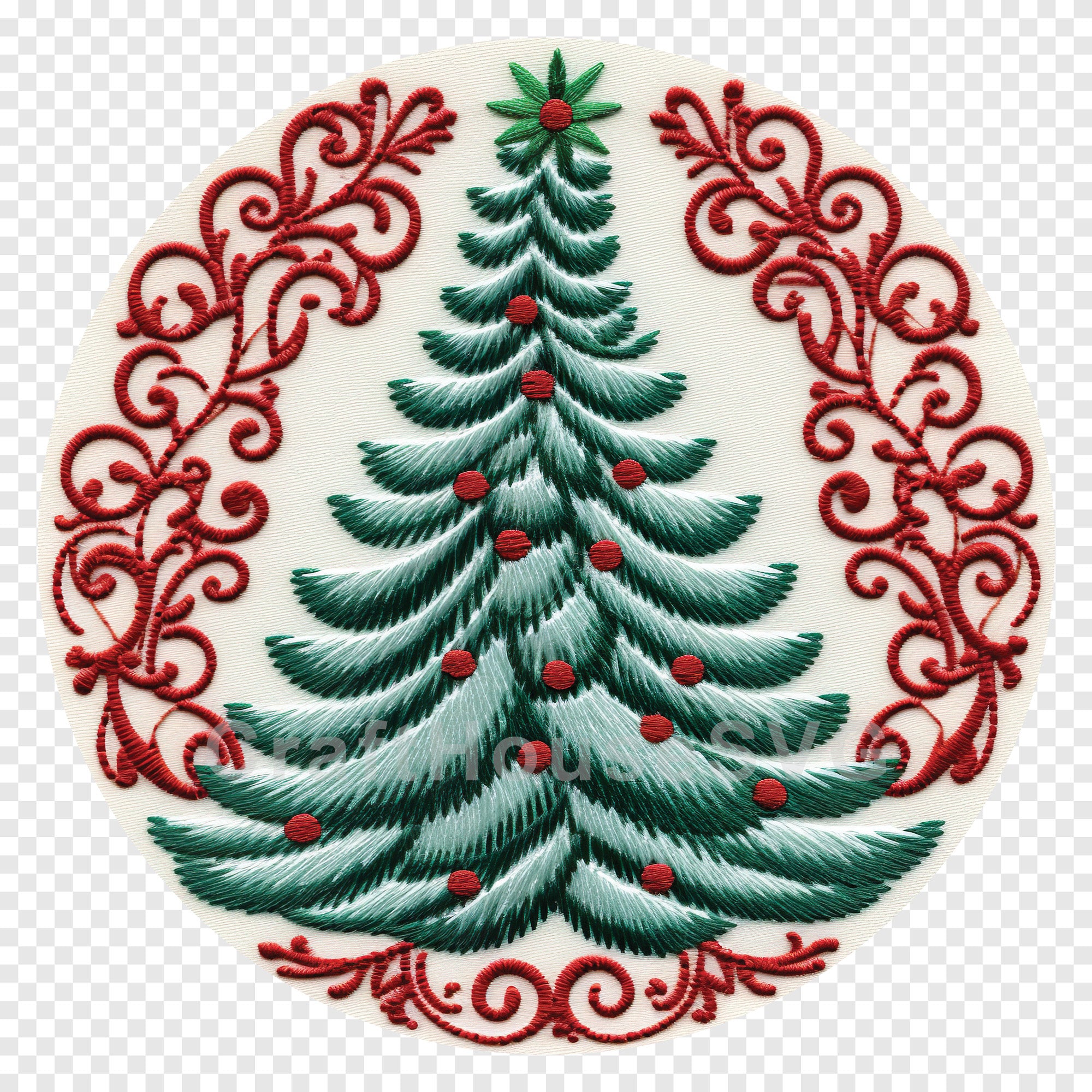 Christmas Tree 3D Ornament Sublimation Design PNG