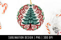 FREE 3D Christmas Sublimation Winter Ornament Design PNG - Craft House SVG