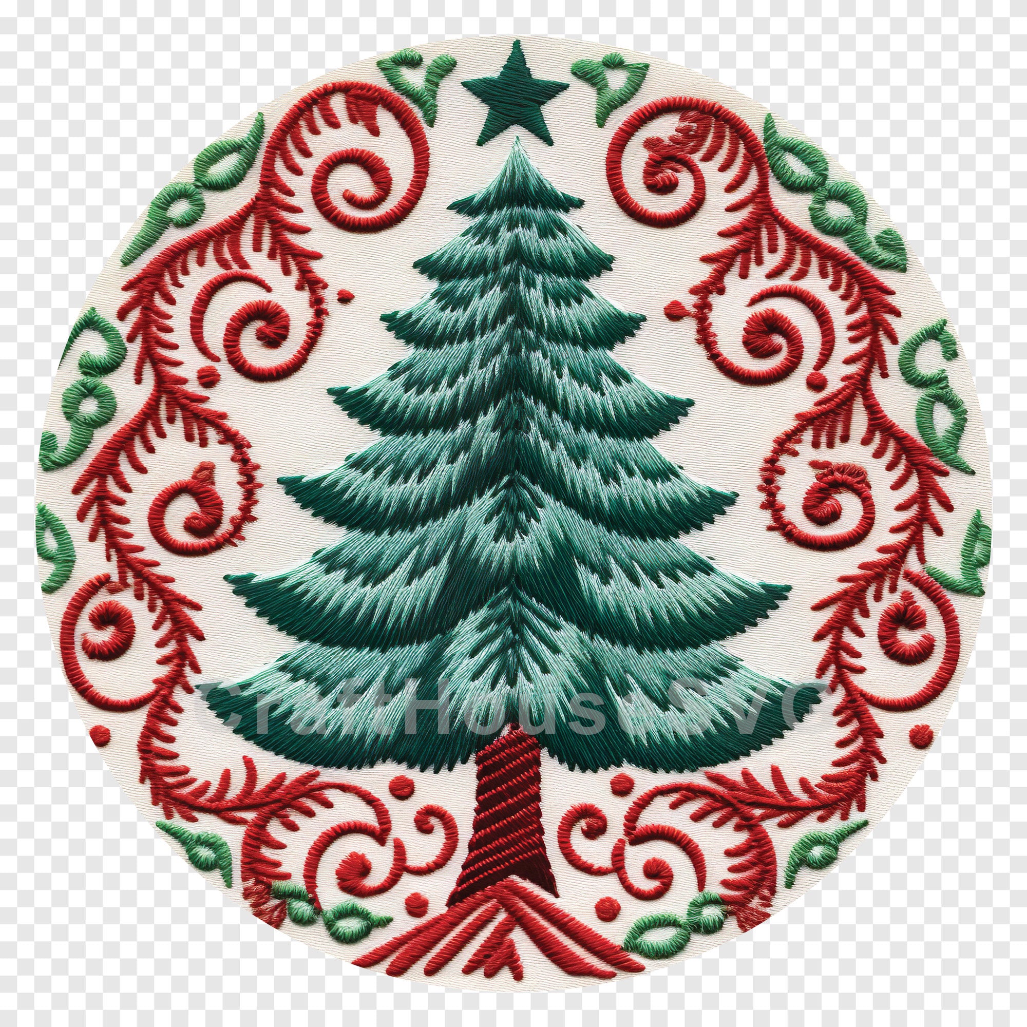 Christmas Tree 3D Ornament Sublimation Design PNG