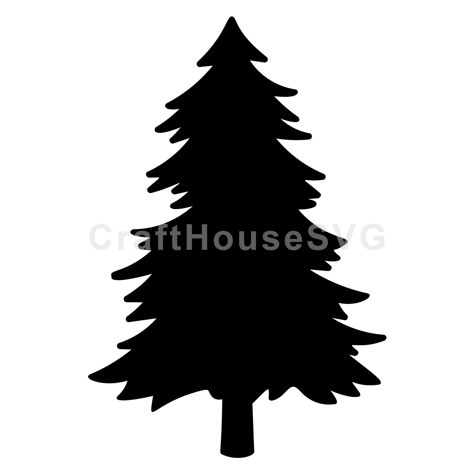 Classic Christmas Tree Silhouette SVG