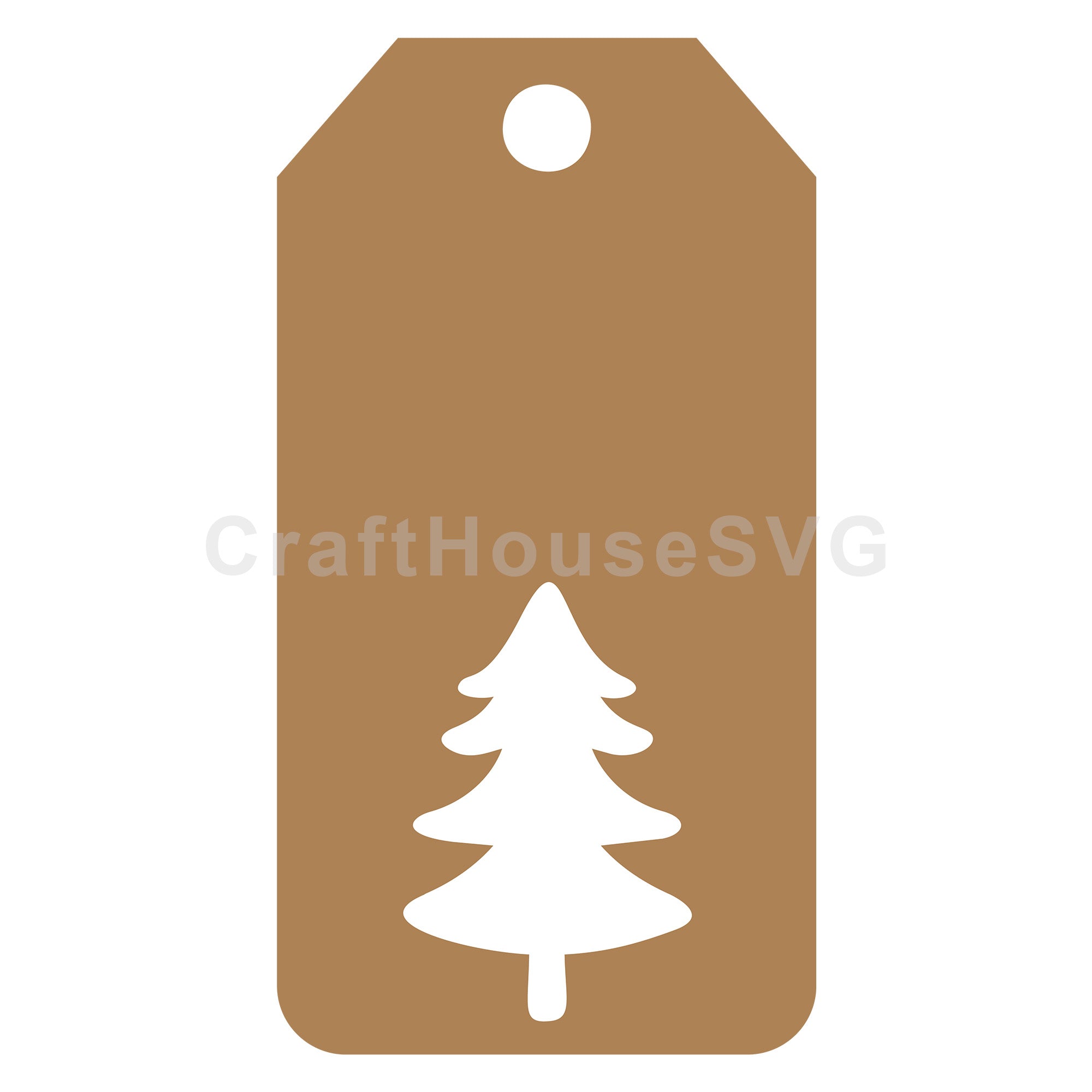 Christmas Tree Gift Tag SVG