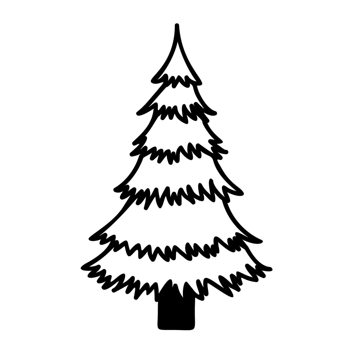 Christmas Tree SVG design for Cricut, Silhouette, laser cutting, vinyl, sublimation, and holiday craft projects.
