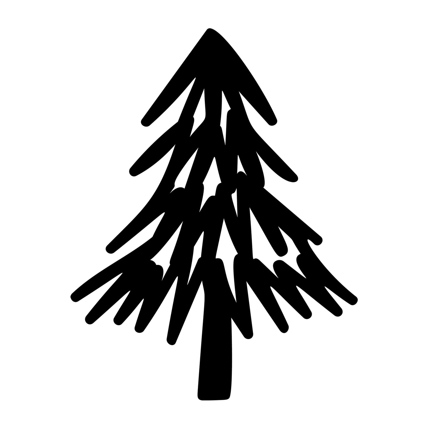 Christmas Tree SVG design for Cricut, Silhouette, laser cutting, vinyl, sublimation, and holiday craft projects.