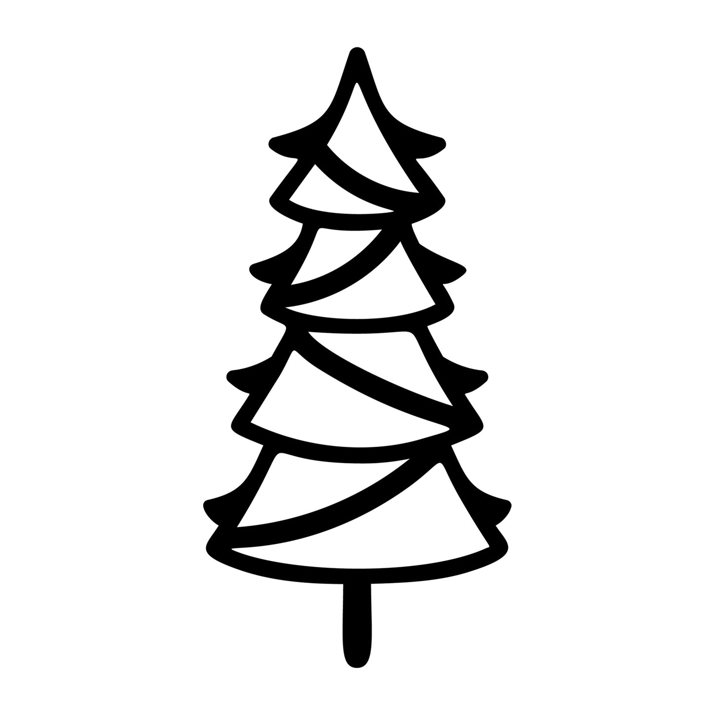 Christmas Tree SVG design for Cricut, Silhouette, laser cutting, vinyl, sublimation, and holiday craft projects.