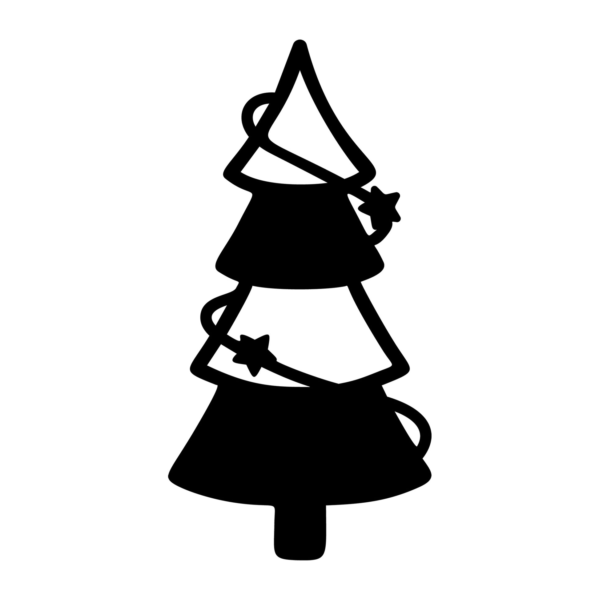 Christmas Tree SVG design for Cricut, Silhouette, laser cutting, vinyl, sublimation, and holiday craft projects.