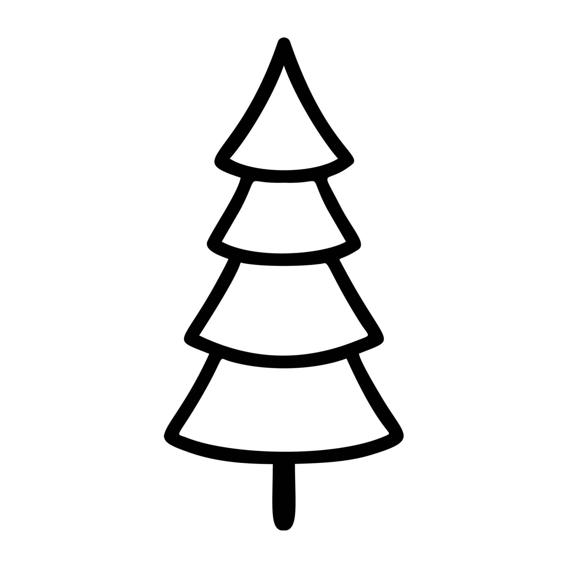 Christmas Tree SVG design for Cricut, Silhouette, laser cutting, vinyl, sublimation, and holiday craft projects.