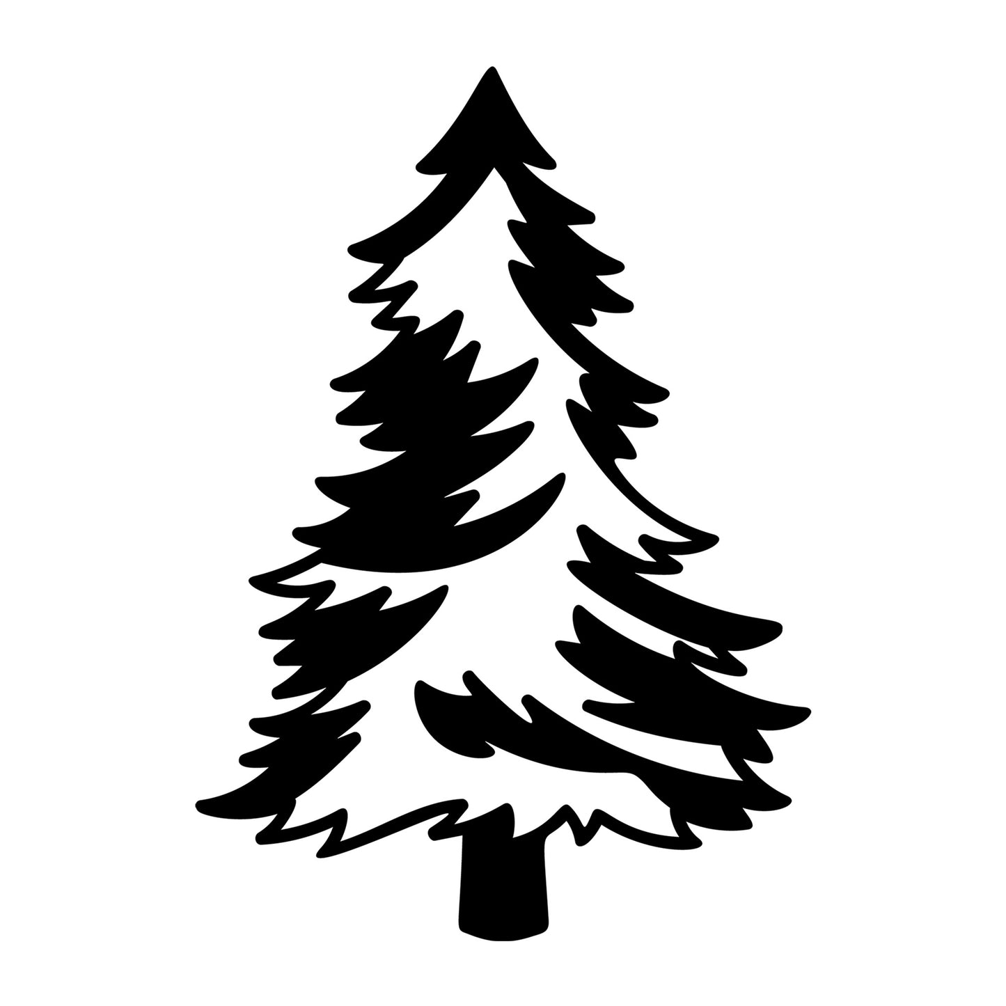 Christmas Tree SVG design for Cricut, Silhouette, laser cutting, vinyl, sublimation, and holiday craft projects.