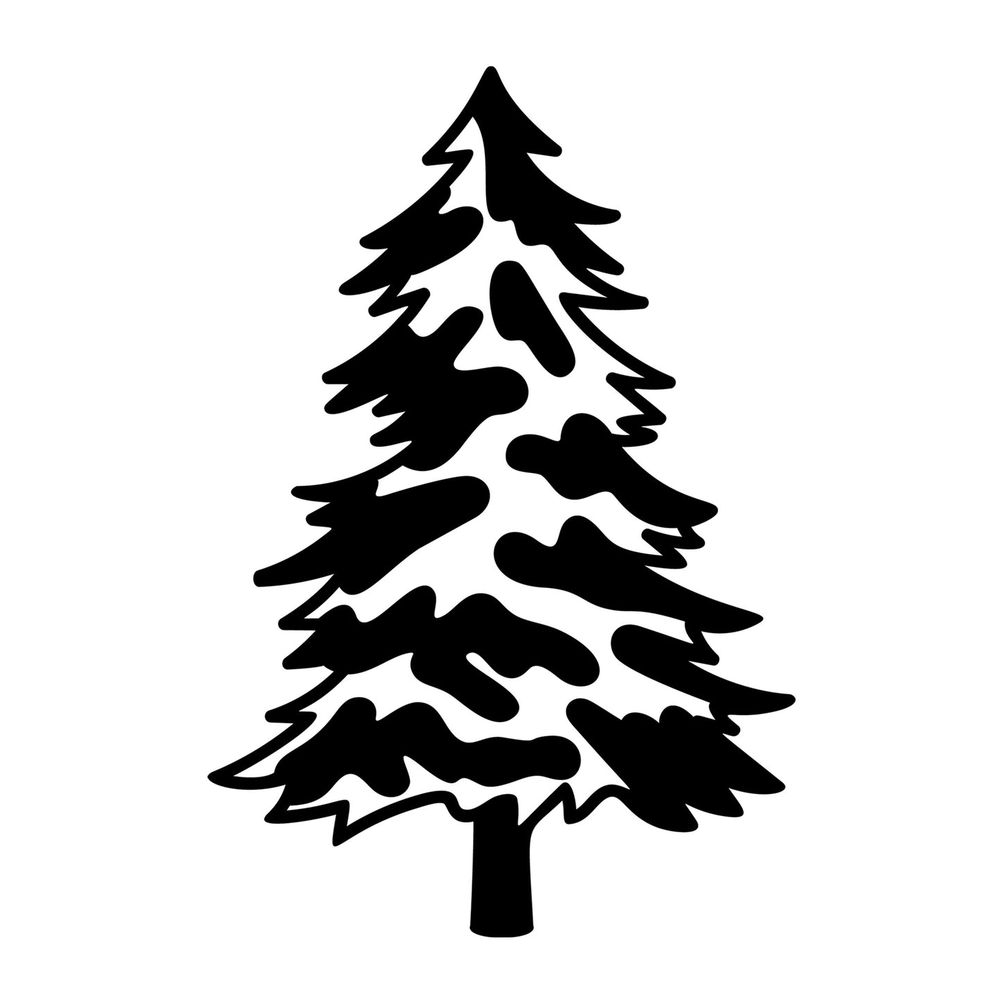 Christmas Tree SVG design for Cricut, Silhouette, laser cutting, vinyl, sublimation, and holiday craft projects.