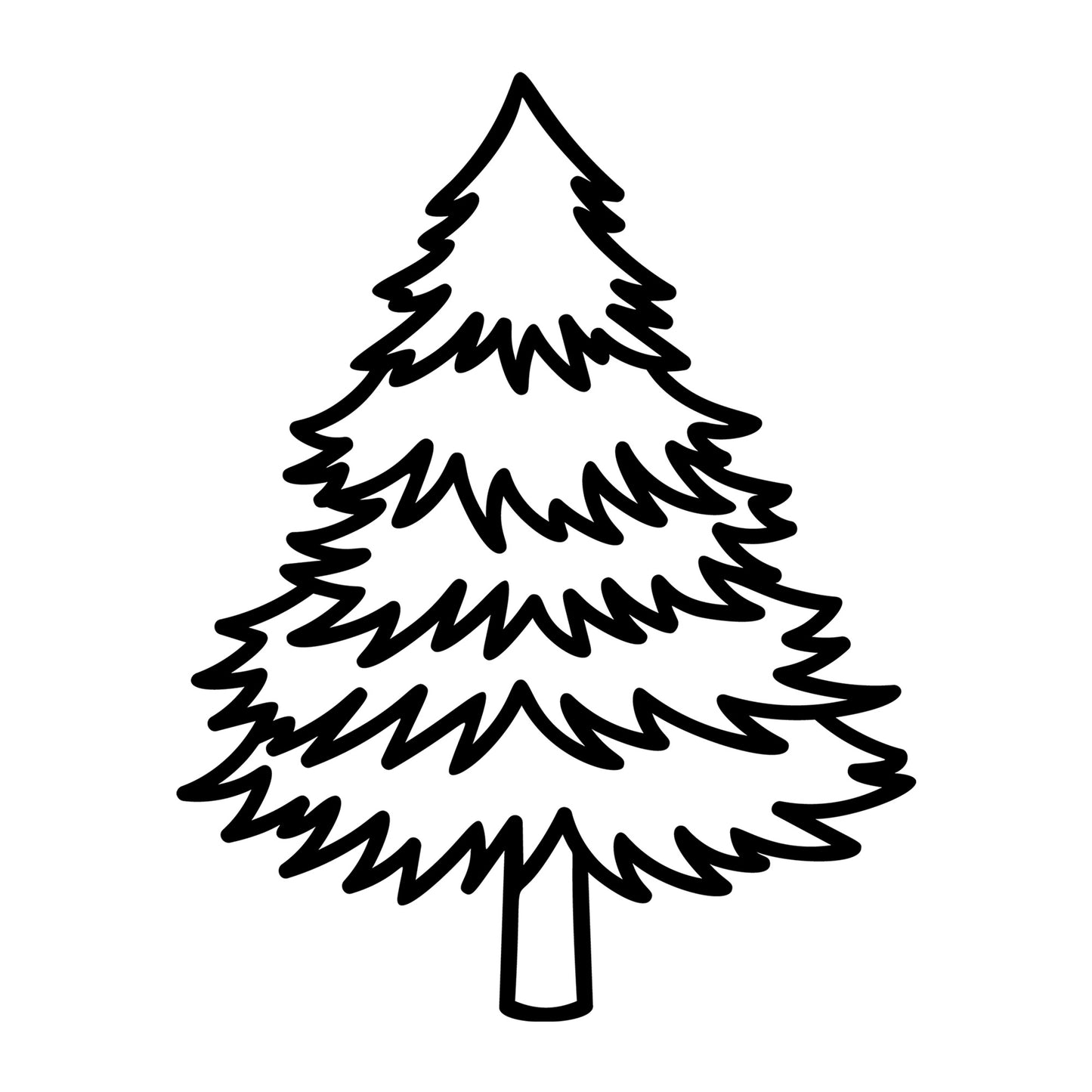Christmas Tree SVG design for Cricut, Silhouette, laser cutting, vinyl, sublimation, and holiday craft projects.