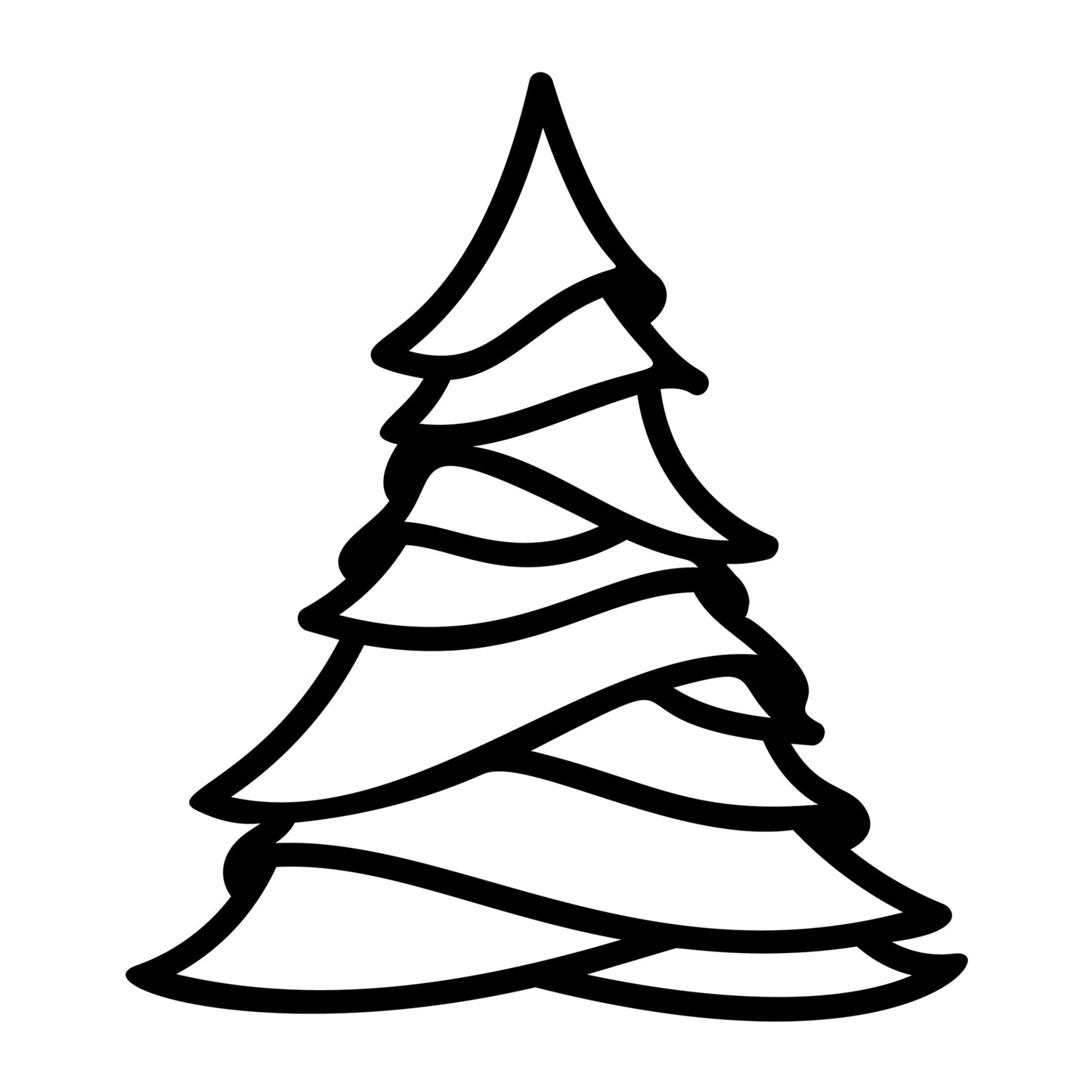 Christmas Tree SVG design for Cricut, Silhouette, laser cutting, vinyl, sublimation, and holiday craft projects.