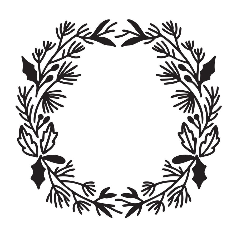 Christmas Wreath SVG design for Cricut, Silhouette, laser cutting, vinyl, sublimation, and Christmas craft projects.