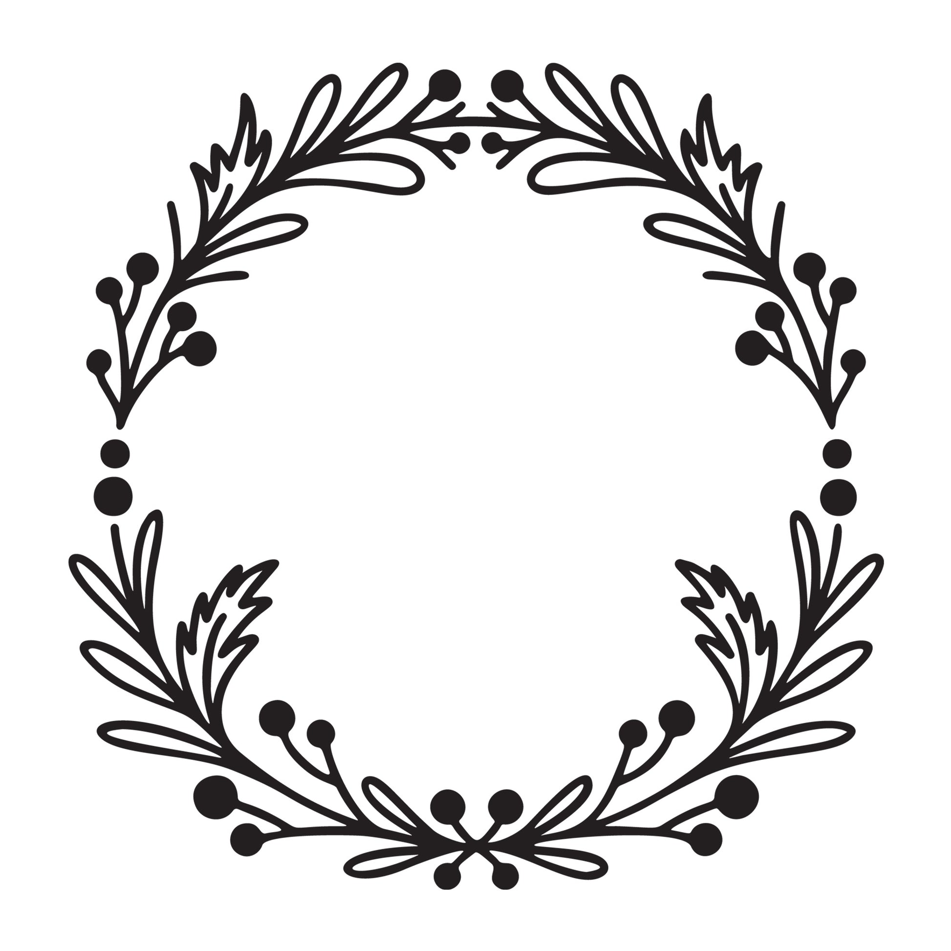 Christmas Wreath SVG design for Cricut, Silhouette, laser cutting, vinyl, sublimation, and Christmas craft projects.