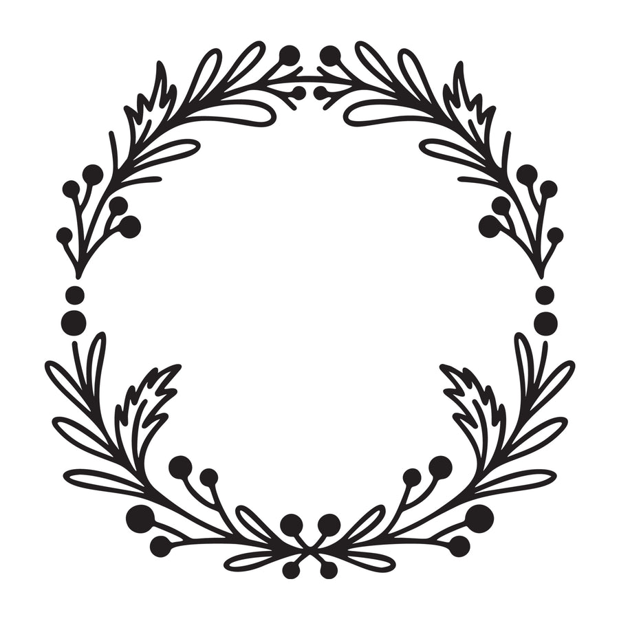 Christmas Wreath SVG design for Cricut, Silhouette, laser cutting, vinyl, sublimation, and Christmas craft projects.