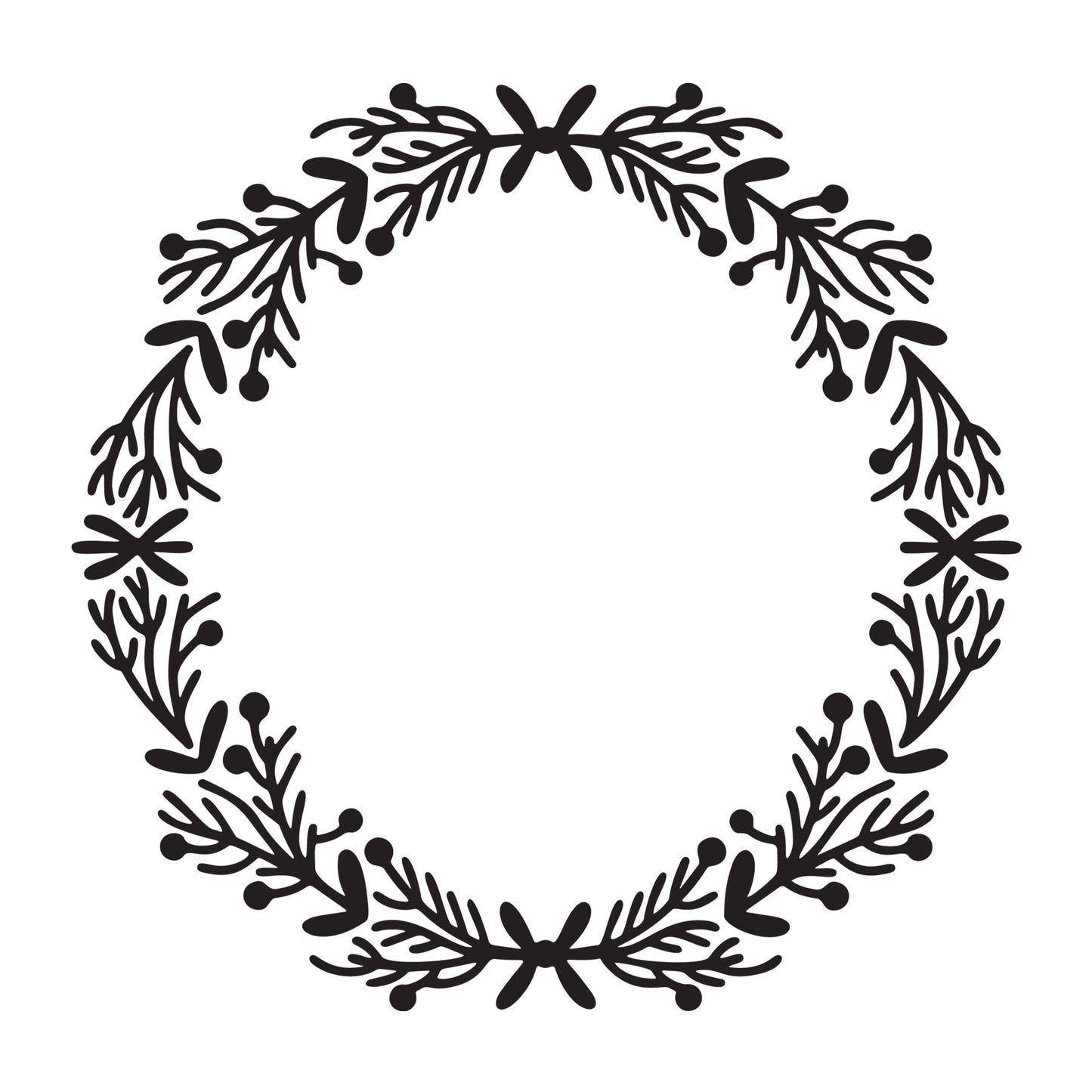 Christmas Wreath SVG design for Cricut, Silhouette, laser cutting, vinyl, sublimation, and Christmas craft projects.