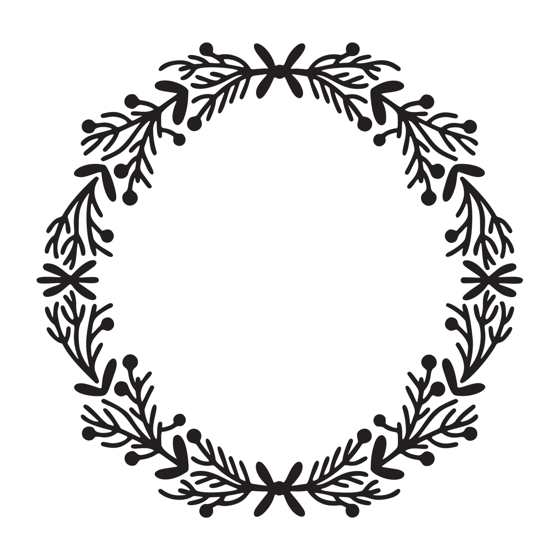 Christmas Wreath SVG design for Cricut, Silhouette, laser cutting, vinyl, sublimation, and Christmas craft projects.