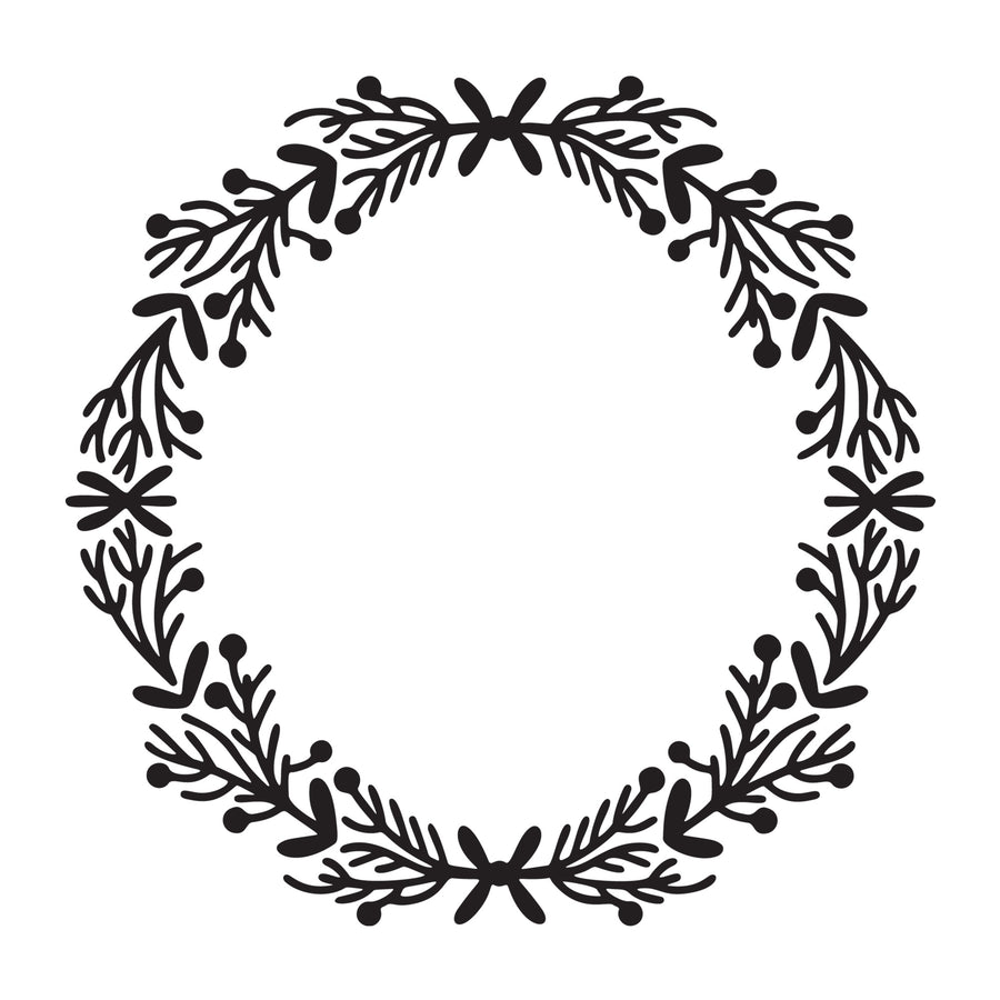 Christmas Wreath SVG design for Cricut, Silhouette, laser cutting, vinyl, sublimation, and Christmas craft projects.