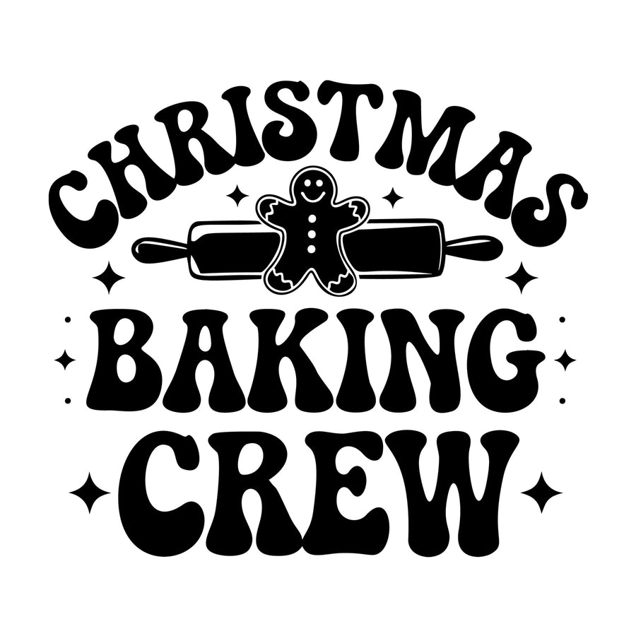 Christmas Baking Crew SVG design for Cricut, Silhouette, laser cutting, vinyl, sublimation, and craft projects.