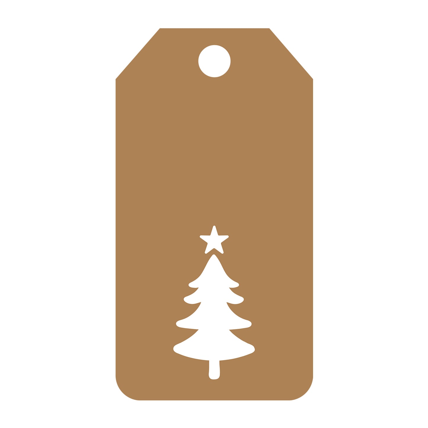 Christmas Tree Gift Tag SVG design for Cricut, Silhouette, laser cutting, vinyl, sublimation, gift tags, and craft projects.
