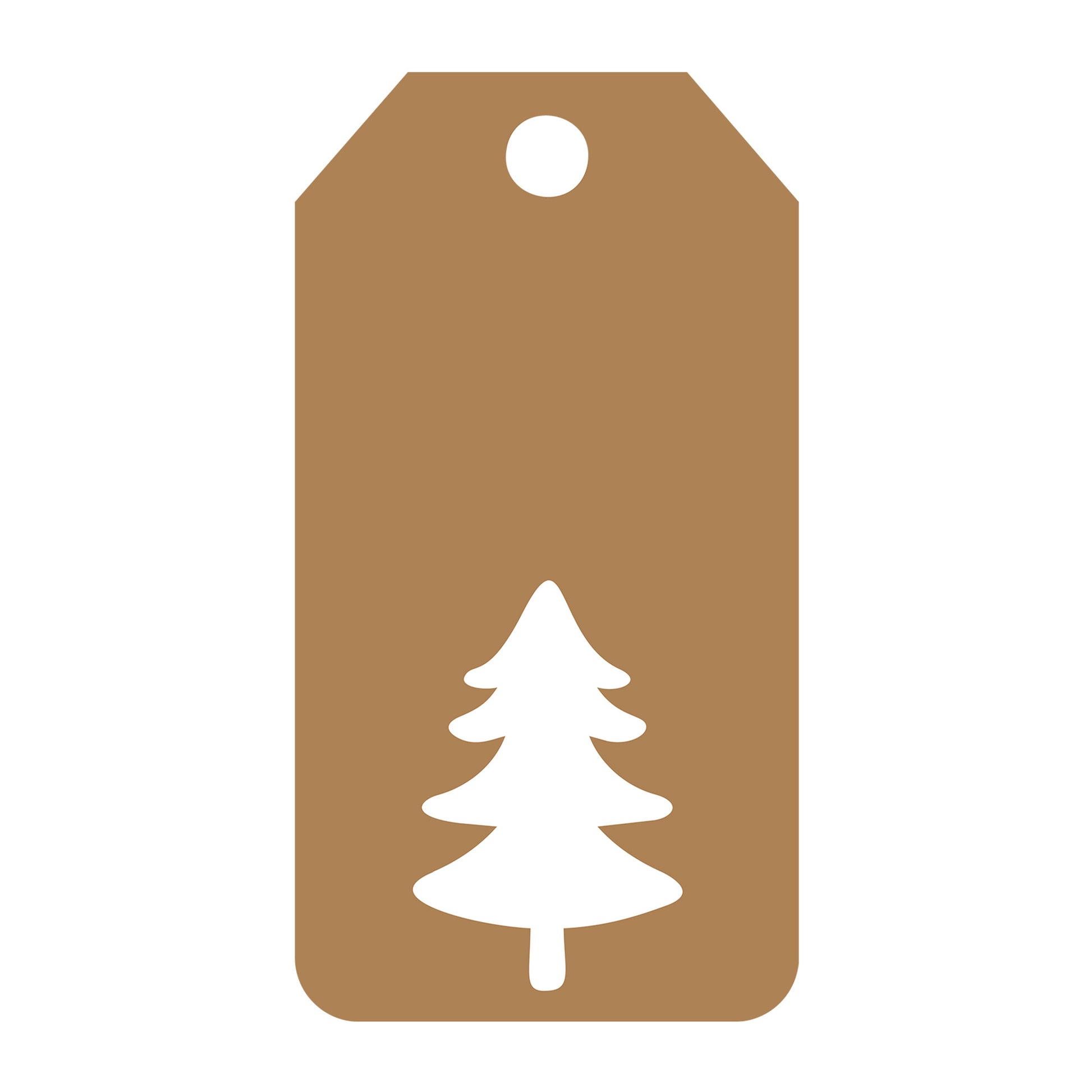 Christmas Tree Gift Tag SVG design for Cricut, Silhouette, laser cutting, vinyl, sublimation, gift tags, and craft projects.