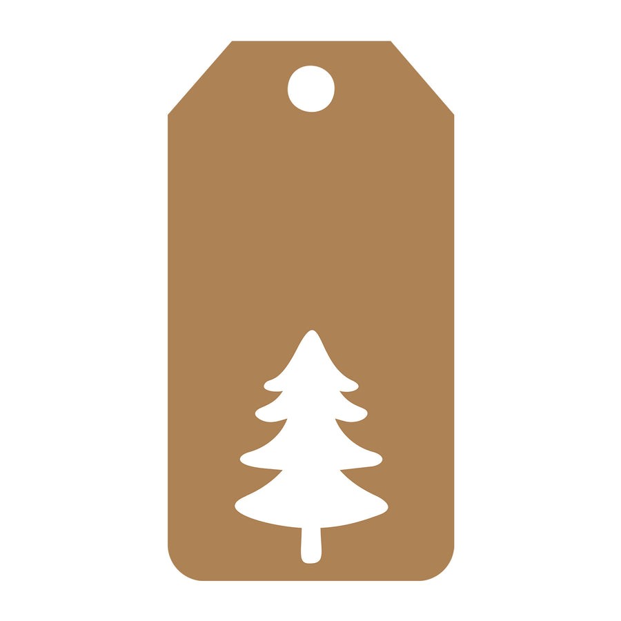 Christmas Tree Gift Tag SVG design for Cricut, Silhouette, laser cutting, vinyl, sublimation, gift tags, and craft projects.