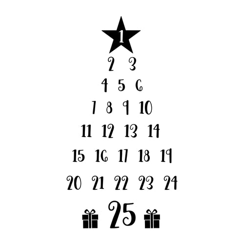 Christmas tree calendar SVG