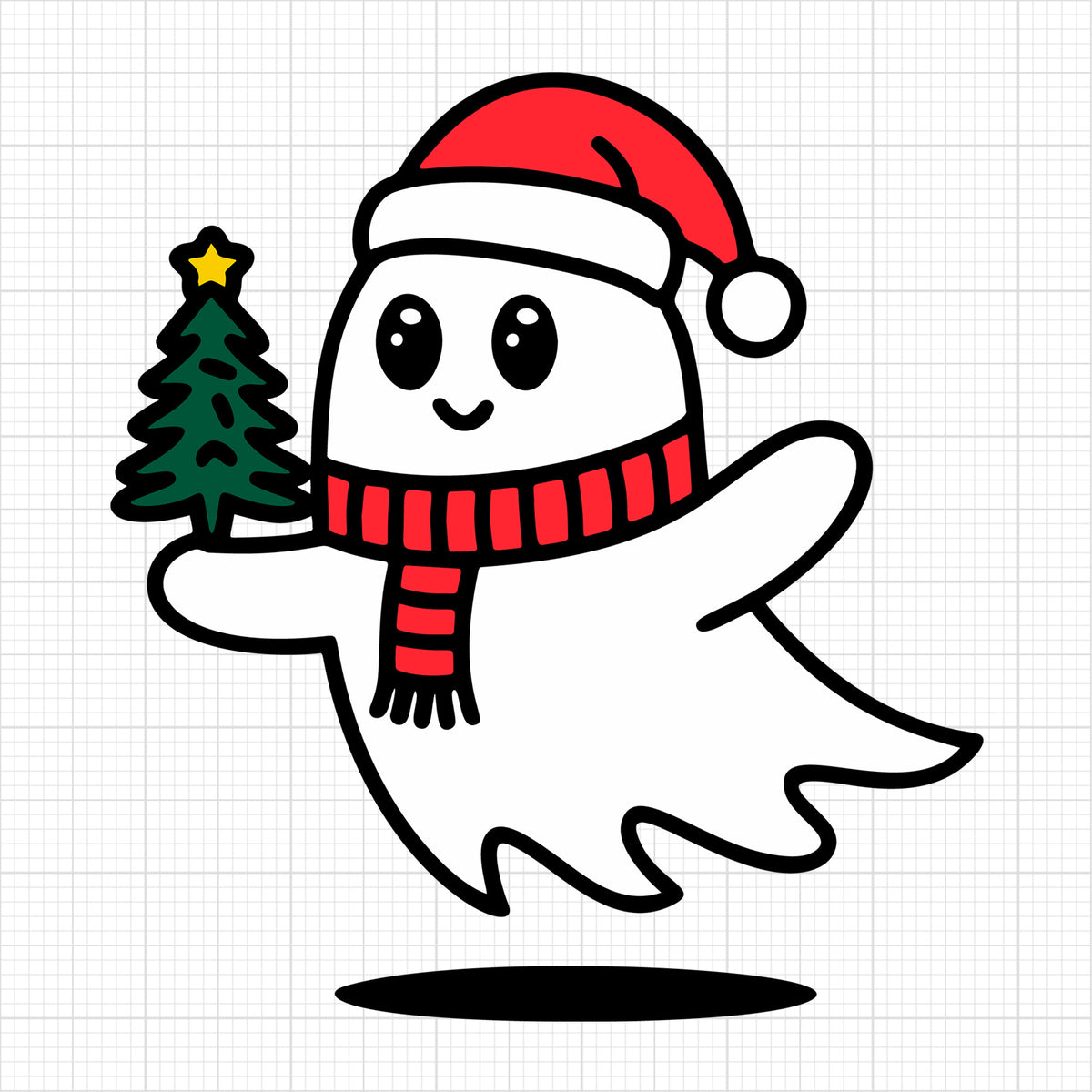 Christmas Ghost Santa Hat