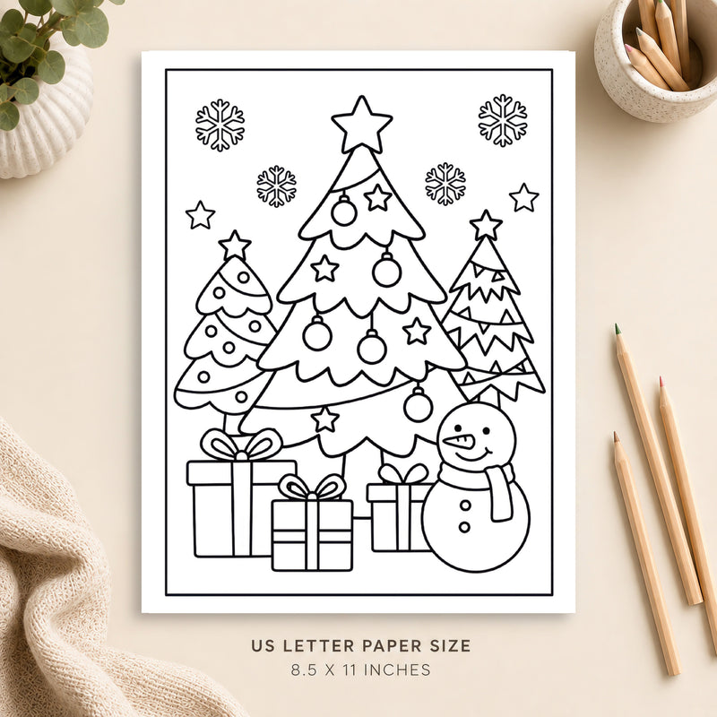 Christmas Tree Coloring Page 4