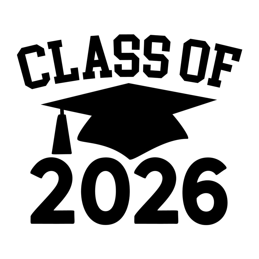 Class Of 2026 SVG design for Cricut, Silhouette, laser cutting, vinyl, sublimation, graduation crafts, and DIY projects.