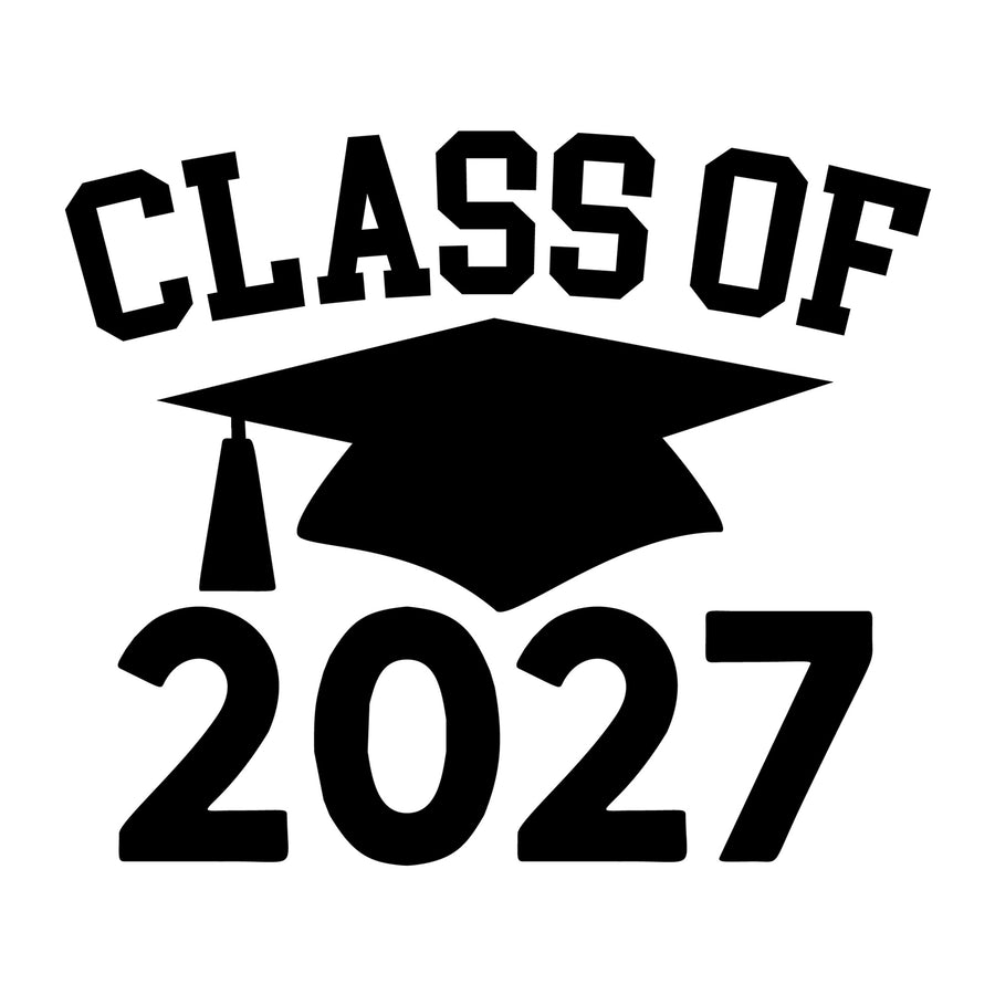 Class Of 2027 SVG design for Cricut, Silhouette, laser cutting, vinyl, sublimation, graduation crafts, and DIY projects.