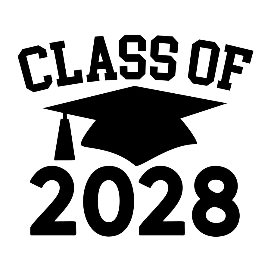 Class Of 2028 SVG design for Cricut, Silhouette, laser cutting, vinyl, sublimation, graduation crafts, and DIY projects.
