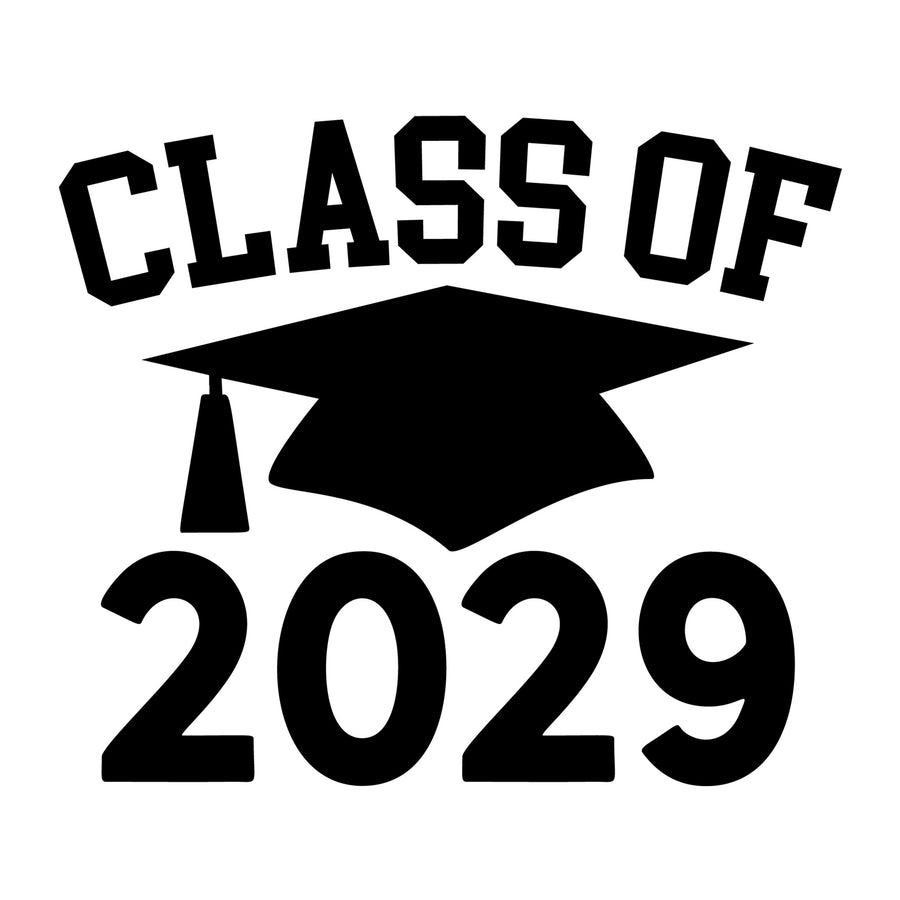 Class Of 2029 SVG design for Cricut, Silhouette, laser cutting, vinyl, sublimation, graduation crafts, and DIY projects.