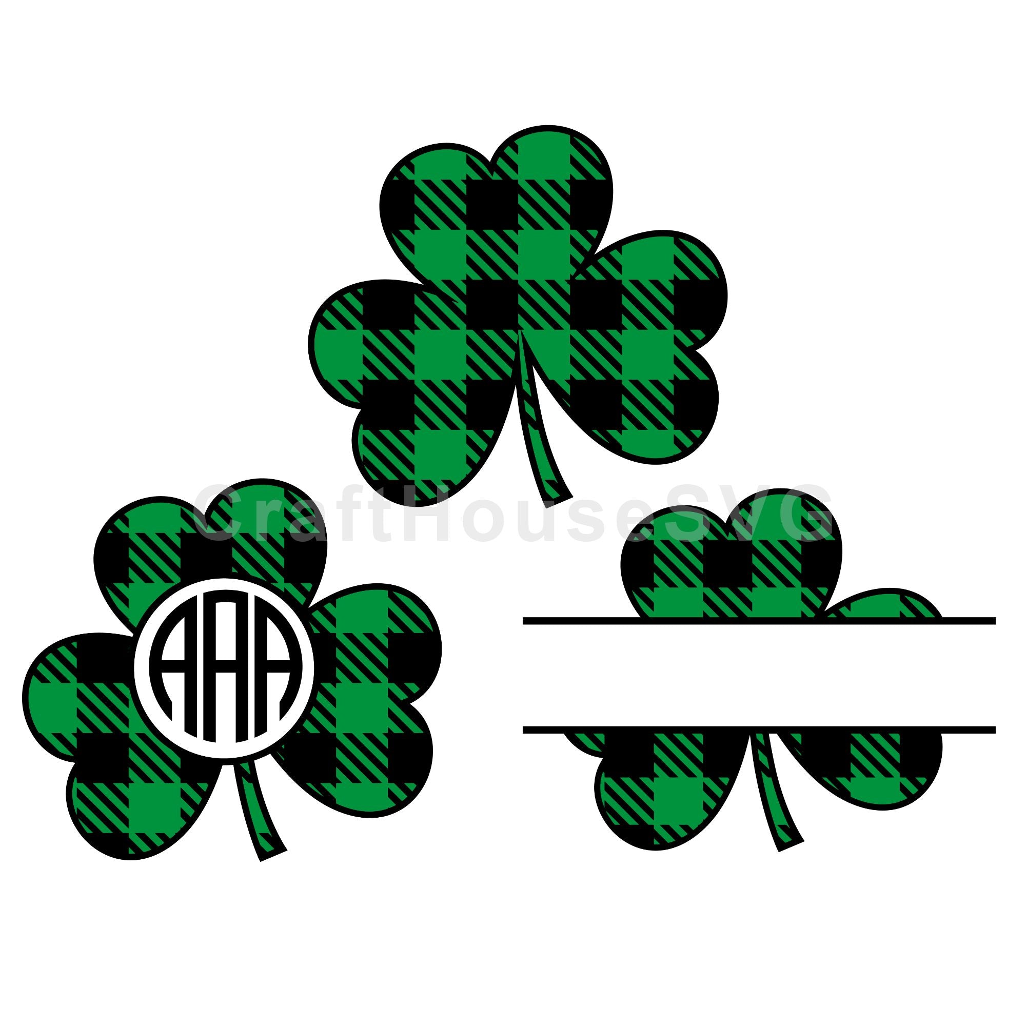 Clover Plaid SVG | A St. Patrick's Day SVG cut file M45F