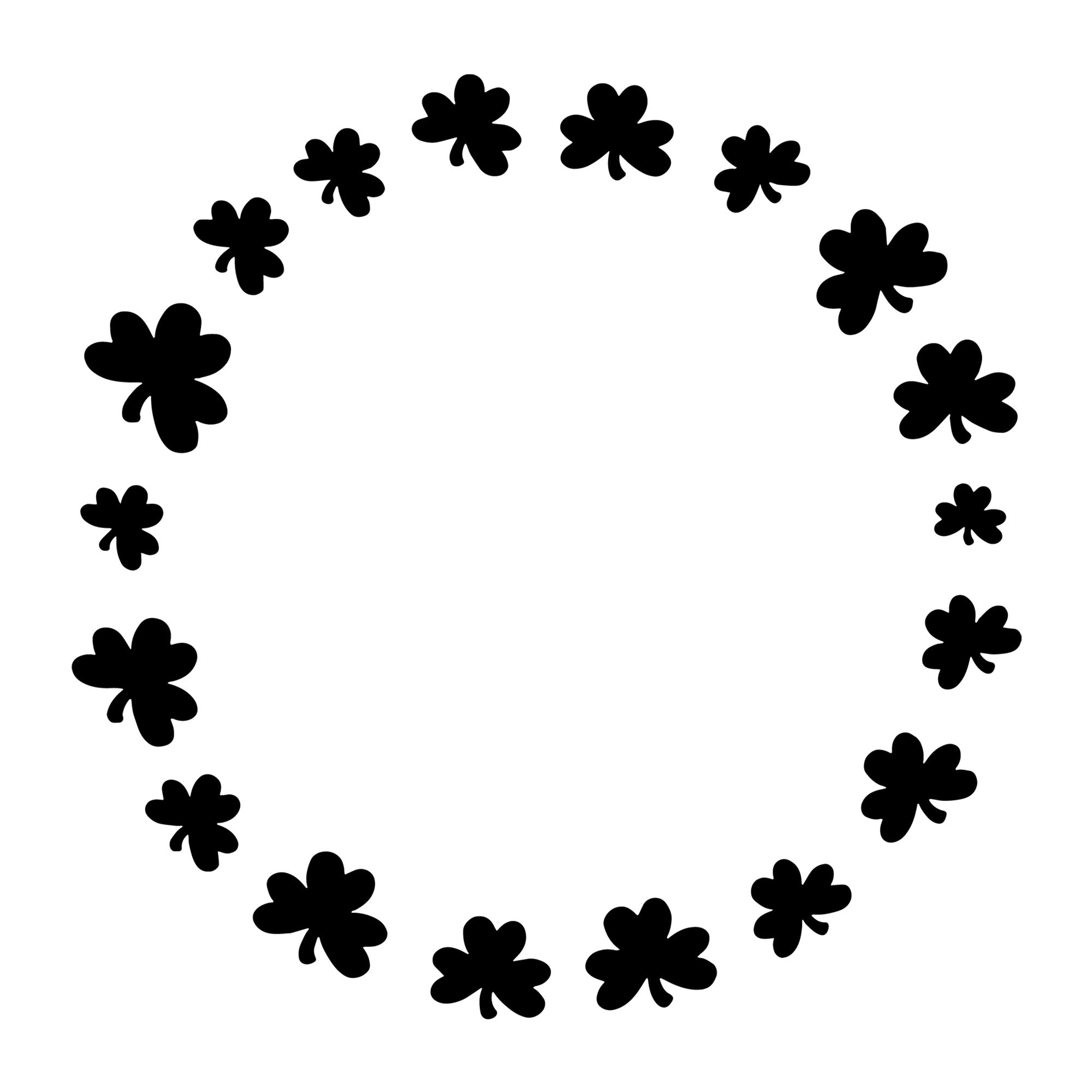 Clover Wreath SVG