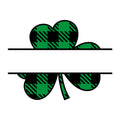 Clover Plaid Frame SVG