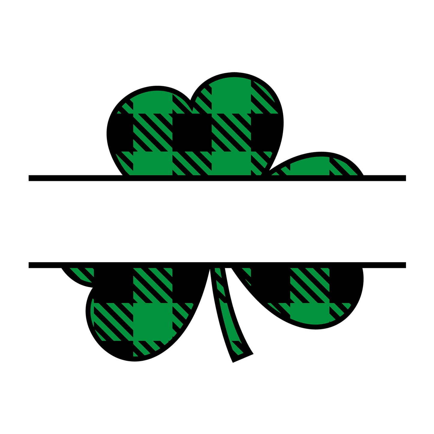 Clover Plaid Frame SVG
