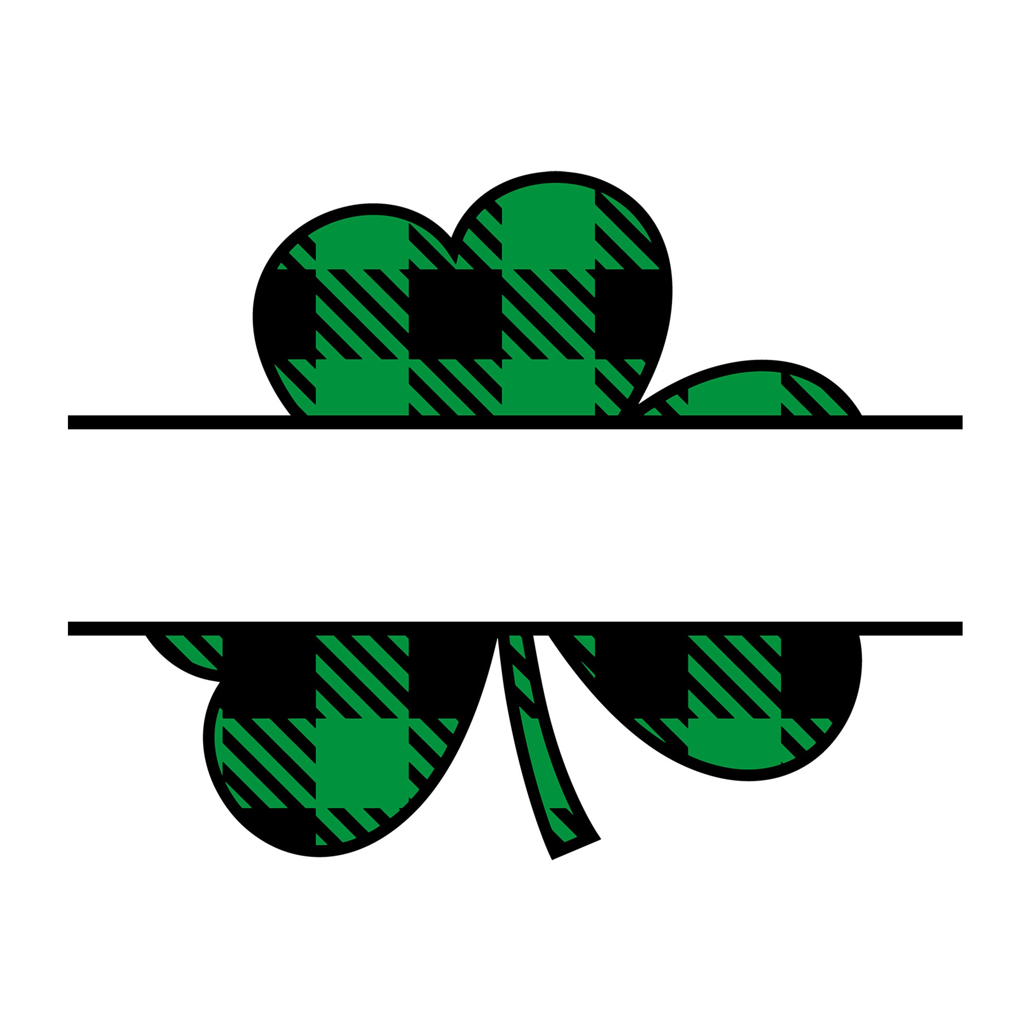 Clover Plaid Frame SVG