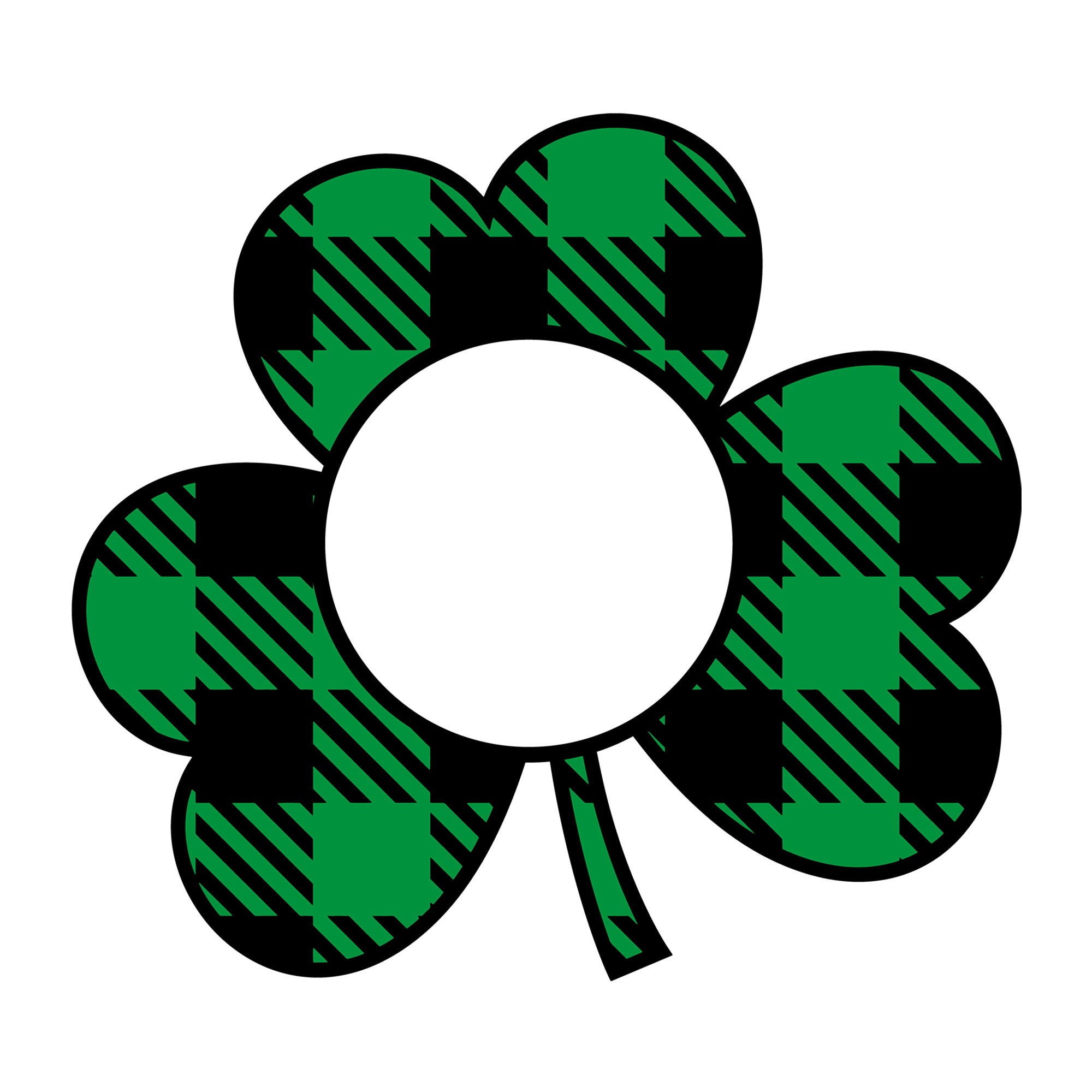 Clover Plaid Monogram SVG