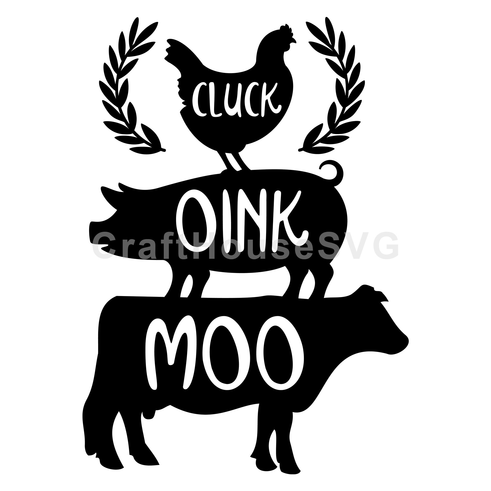 Cluck Oink Moo Kitchen SVG