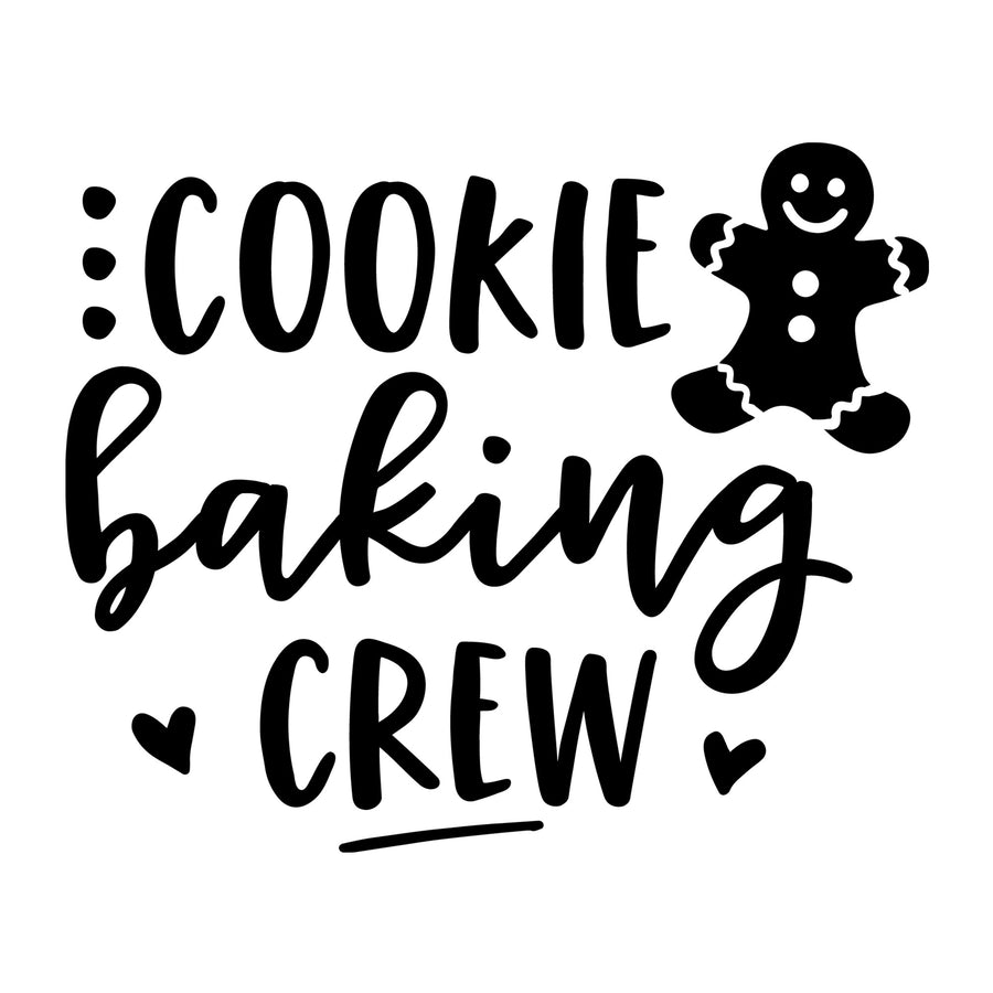 Cookie Baking Crew SVG for Cricut, Silhouette, laser cutting, vinyl, sublimation, Christmas shirts, signs, decals, mugs, and DIY craft projects.