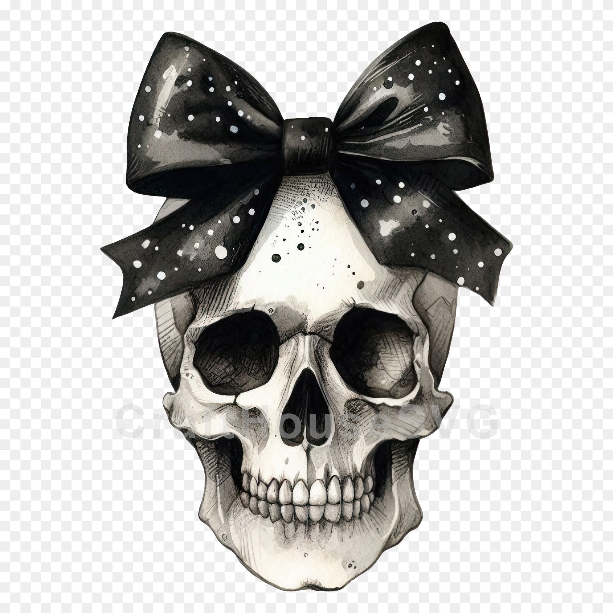 Coquette Halloween Skull PNG Sublimation