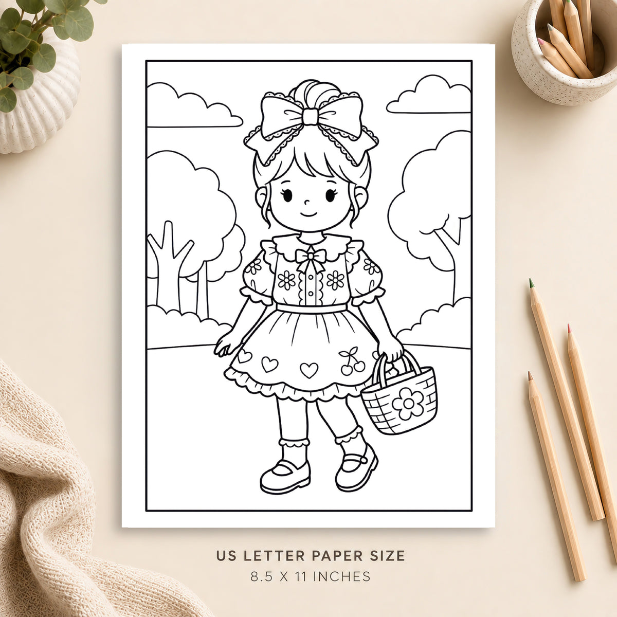 Coquette Fashion Coloring Page 4