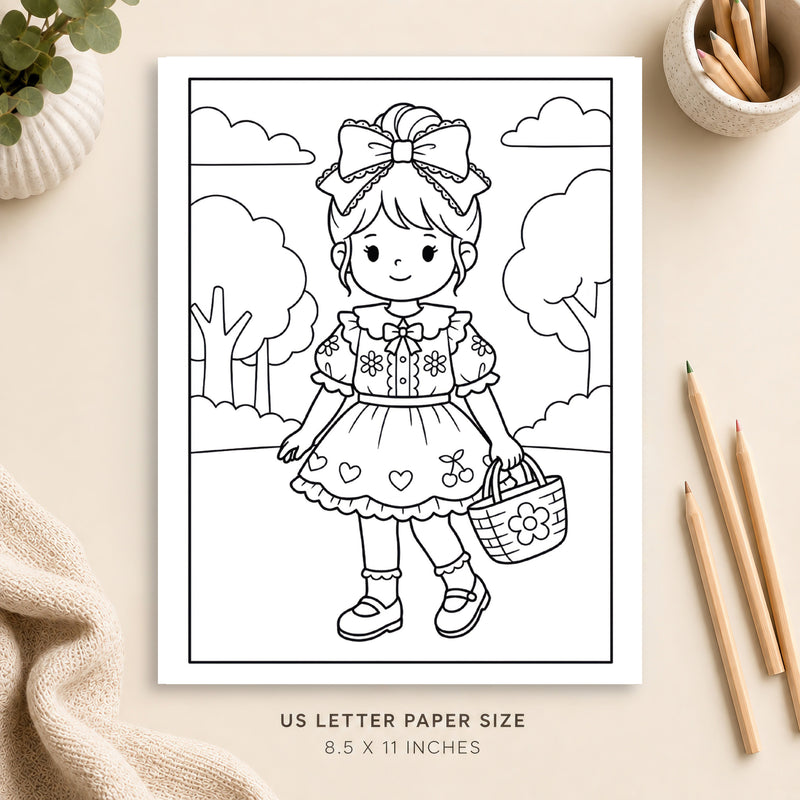 Coquette Fashion Coloring Page 4