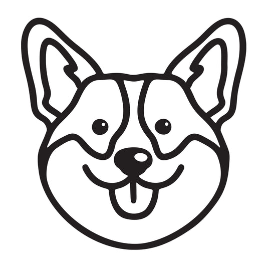 Corgi SVG dog outline design for Cricut, Silhouette, laser cutting, vinyl, sublimation, and pet craft projects.