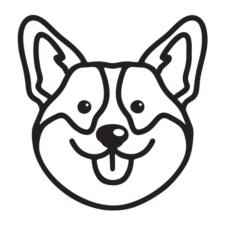 Corgi SVG dog outline design for Cricut, Silhouette, laser cutting, vinyl, sublimation, and pet craft projects.