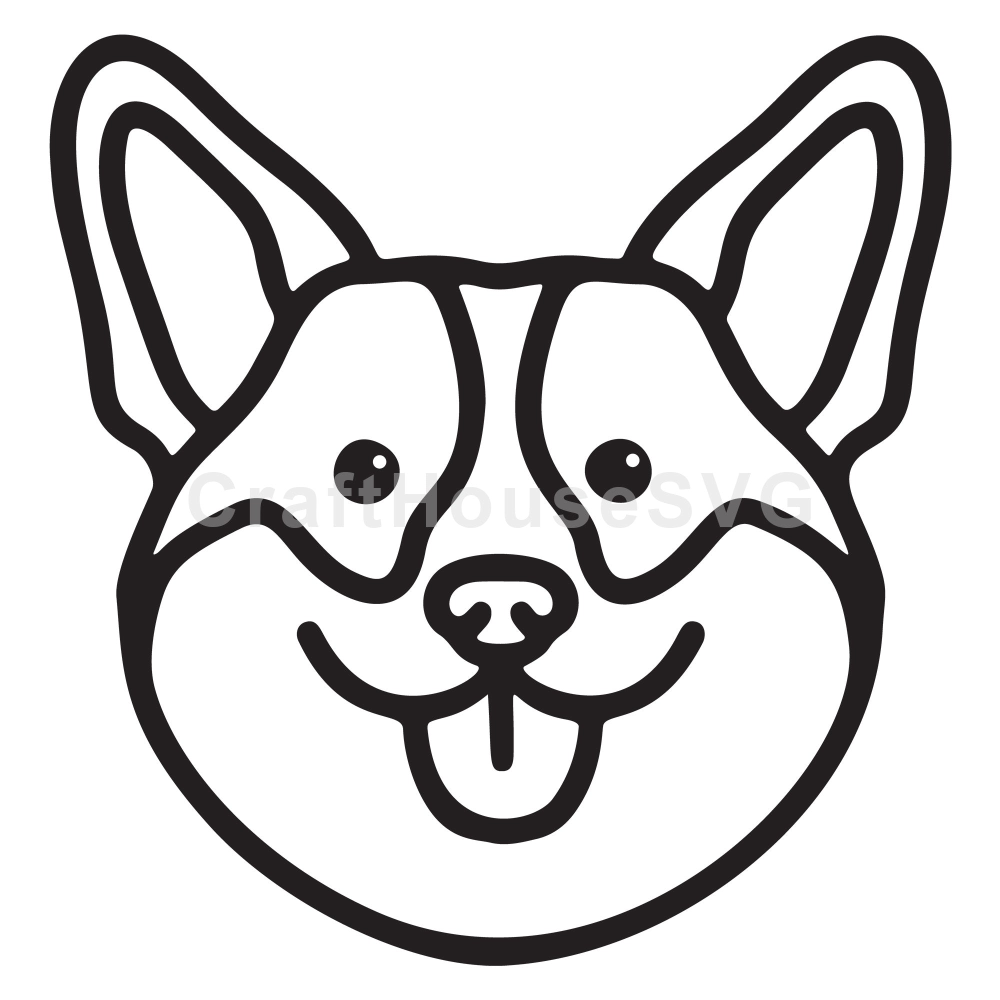 Corgi Outline SVG