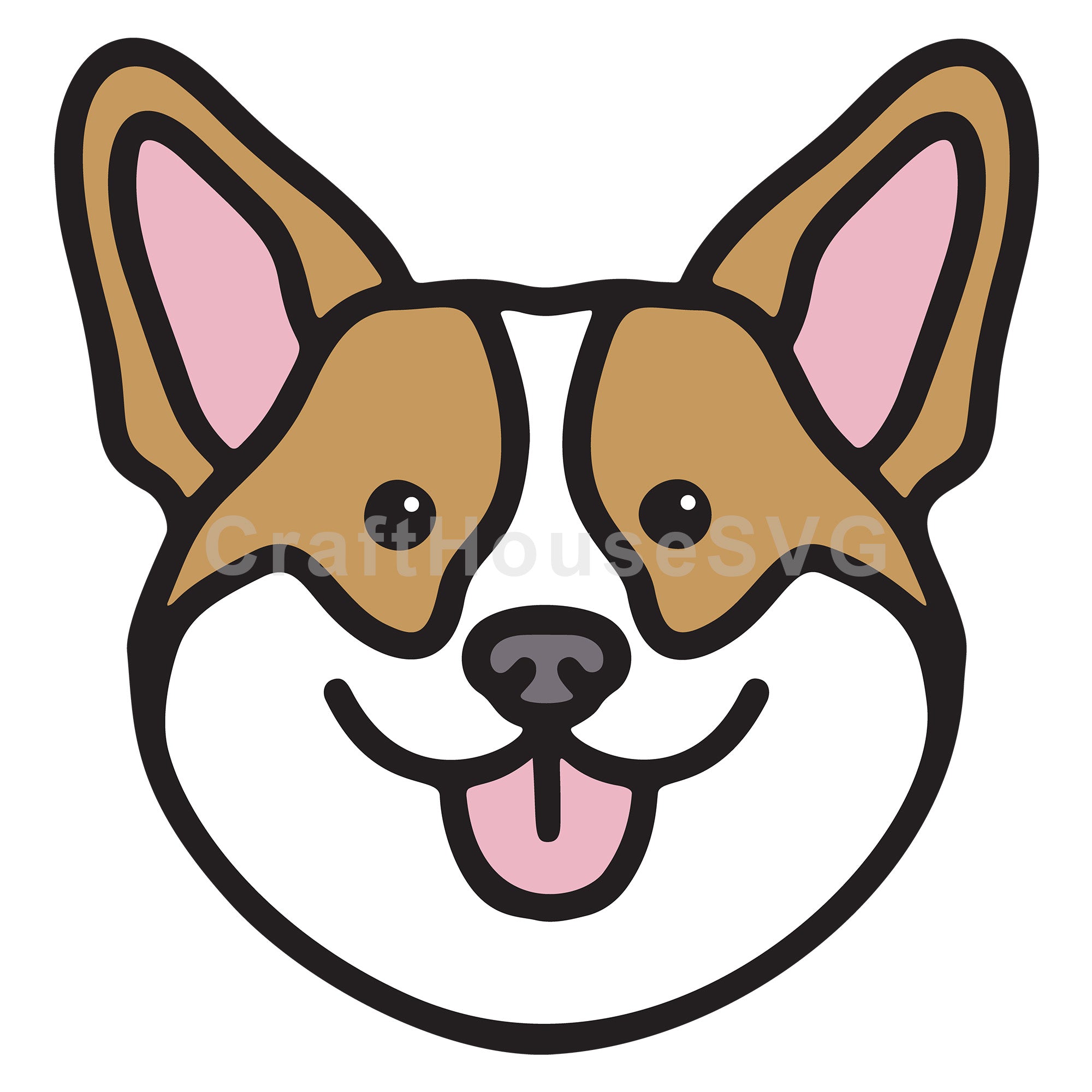 Corgi SVG Layered