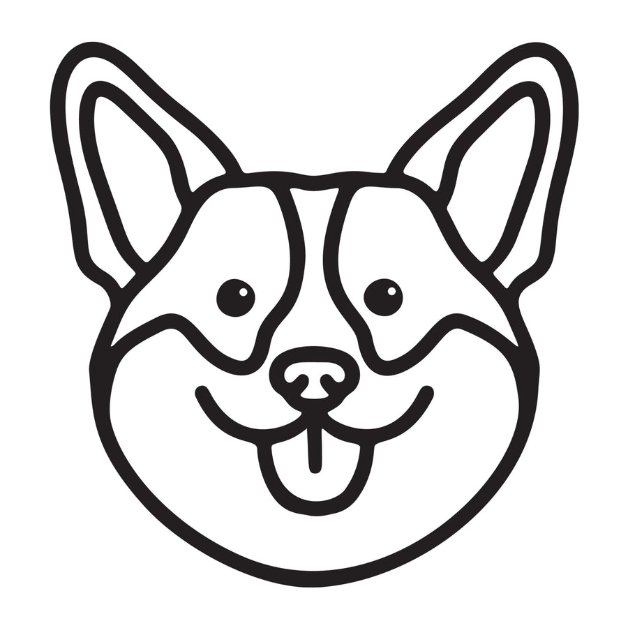 Corgi SVG dog outline design for Cricut, Silhouette, laser cutting, vinyl, sublimation, and pet craft projects.