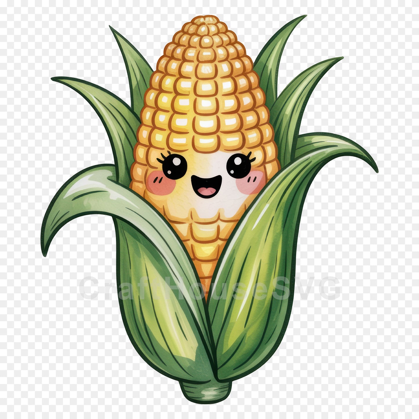 Kawaii Vegetables Clipart Sublimation Bundle PNG